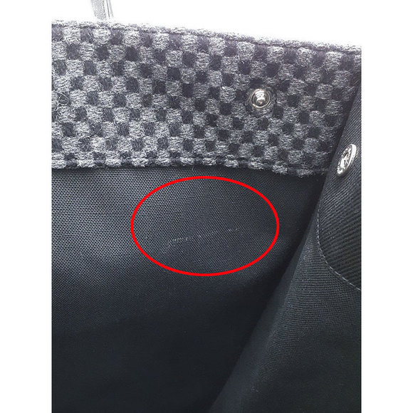 Saint Laurent Paris Cava Rive Tote Bag Black Grey - Picture 4 of 9